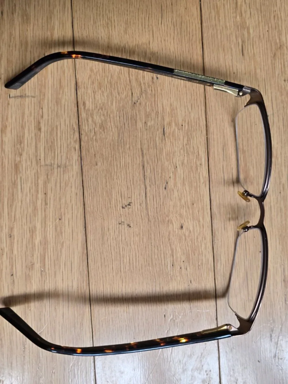 7 for All Mankind | Y2K retro semi rimless tortoise academia eye glasses